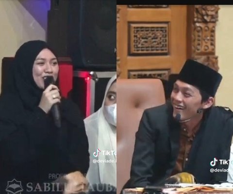 Tampil Mengenakan Gamis Hitam, ini Potret Cantik Happy Asmara saat Hadir di Acara Pengajian Gus Iqdam Bareng Suami