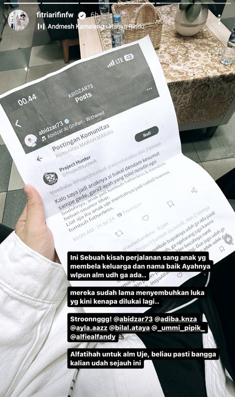 Abidzar Al Ghifari Laporkan Netizen yang Cemarkan Nama Uje ke Polisi - Ingin Temui Pelaku