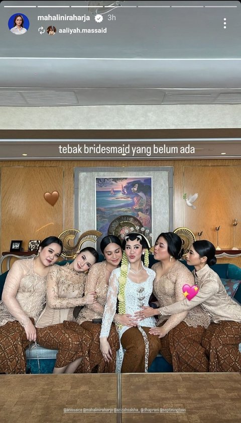 Makin Anggun dan Menawan, Ini Potret Mahalini Saat Jadi Bridesmaid si Pernikahan Aaliyah Massaid dan Thariq Halilintar