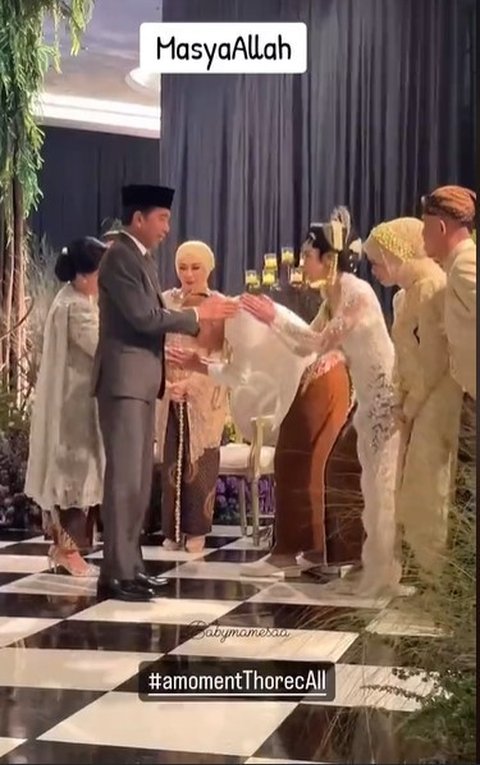 Kehadiran Presiden Jokowi dan Ibu Iriana di Akad Nikah Thariq-Aaliyah, Selfie Bareng Aurel Hermansyah