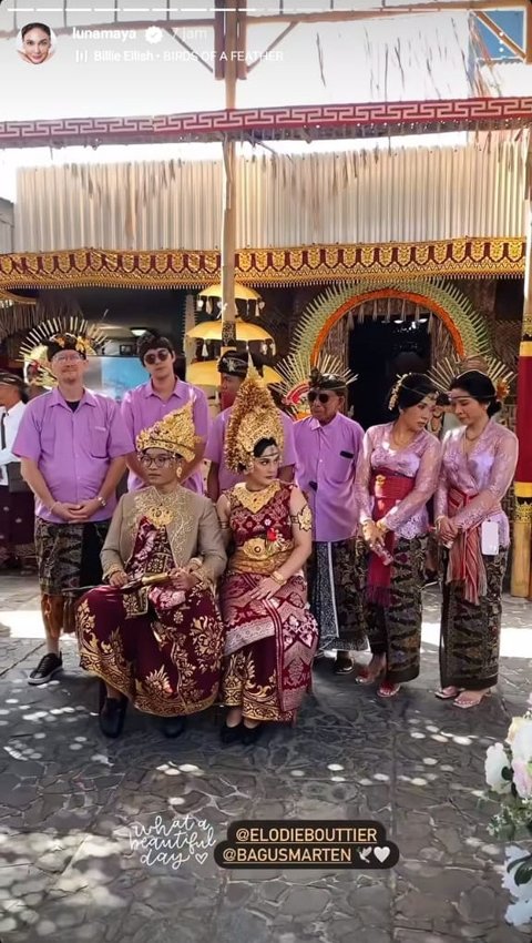 Cantiknya Luna Maya Hadiri Pernikahan Adik Maxime Bouttier di Bali, Pakai Dress Kuning Simple & Sudah Akrab sama Keluarga