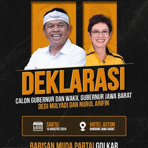 Beredar Dukungan Dedi Mulyadi-Nurul Arifin di Pilkada Jabar 2024