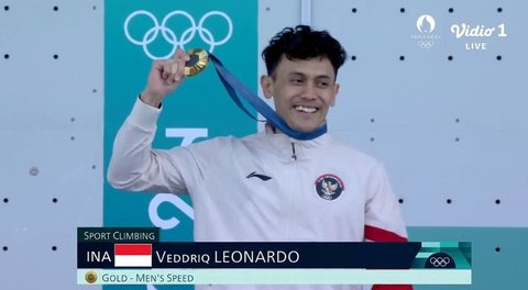 'Spider-Man', Deretan Fakta Veddriq Leonardo Peraih Medali Emas Pertama Indonesia di Olimpiade 2024 dari Panjat Tebing