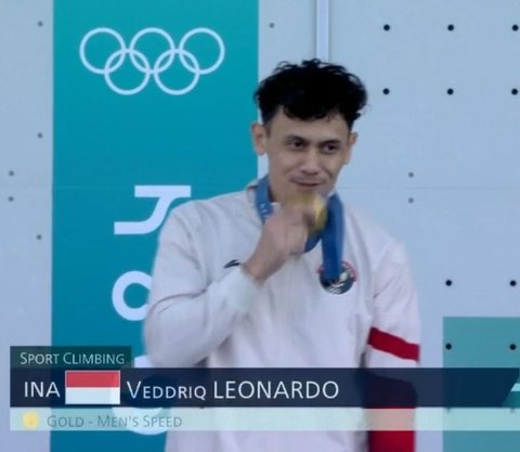 'Spider-Man', Deretan Fakta Veddriq Leonardo Peraih Medali Emas Pertama Indonesia di Olimpiade 2024 dari Panjat Tebing