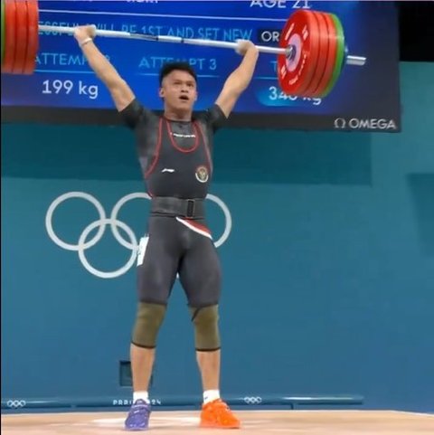 Rizki Juniansyah Berhasil Raih Medali Emas Cabor Angkat Besi dan Catat Rekor Baru di Olimpiade