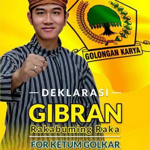 Viral Poster Gibran Gantikan Airlangga jadi Ketum dan Isu Cawe-Cawe Penguasa, Ini Reaksi Golkar