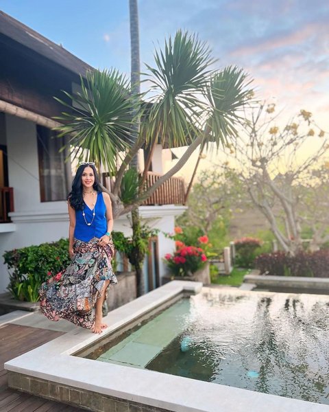 10 Foto Rumah Kuno Mewah Diah Permatasari di Bali, Lengkap dengan Kolam Infinity dan Pemandangan Sunset yang Memukau