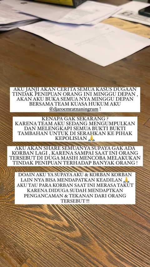 Bunga telah membawa masalah ini ke jalur hukum dan berjanji bersama kuasa hukumnya akan memberikan penjelasan lebih rinci.<br>