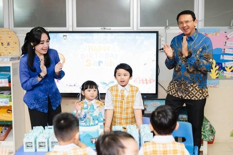 Potret Perayaan Ulang Tahun Sarah, Anak Ahok, dan Puput yang ke-3, Adakan Pesta Bersama Teman-teman di Sekolah