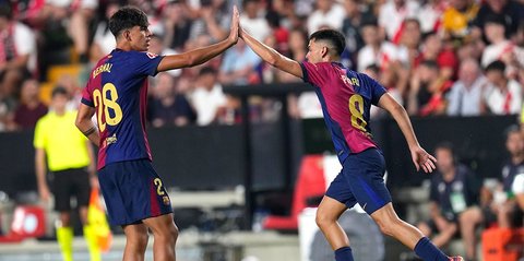 Rapor Pemain Barcelona di Kandang Rayo Vallecano: Debut Dani Olmo Bernilai 9
