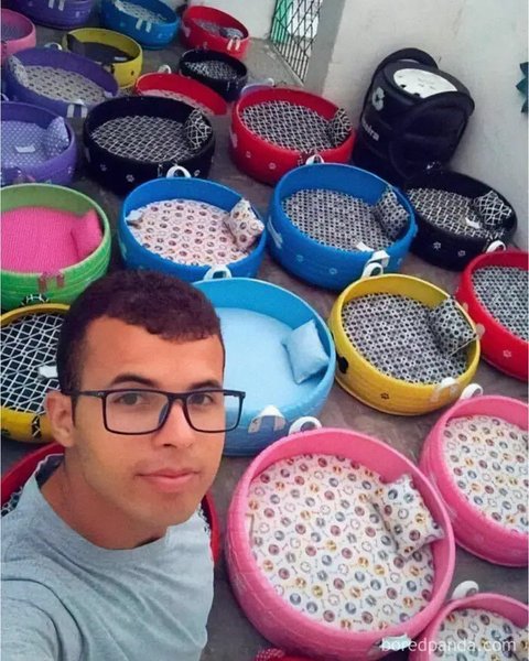 Potret kandang hewan peliharaan dari barang bekas. (sumber: Instagram/craftyfun_com via Bored Panda)