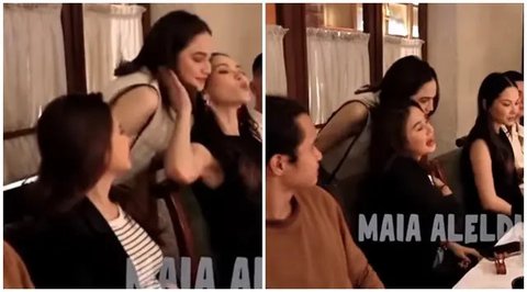 Potret Anak dan Calon Menantu Maia Estianty di Ultah Al. (Sumber: Instagram/elelrumi)