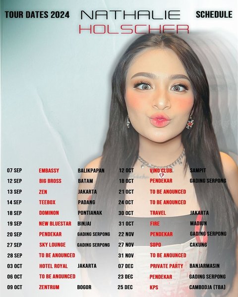 Jadwal Manggung Nathalie Padat