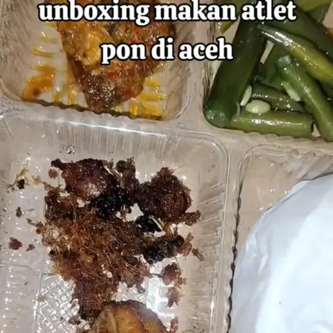 Potret Menu Makan Atlet PON XXI Aceh-Sumut. (Sumber: X/@MafiaWasit)
