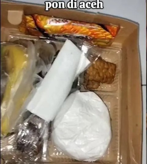 Potret Menu Makan Atlet PON XXI Aceh-Sumut. (Sumber: X/@MafiaWasit)