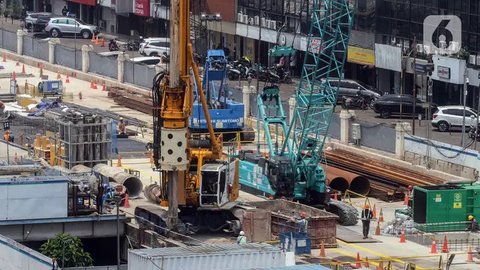 FOTO: Penampakan Terkini Progres Pembangunan MRT Jakarta Fase 2A Bundaran HI-Kota