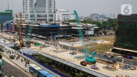 FOTO: Penampakan Terkini Progres Pembangunan MRT Jakarta Fase 2A Bundaran HI-Kota