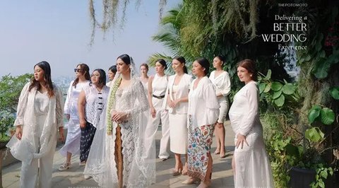 Potret bridesmaid di pernikahan Hana Saraswati. (sumber: Instagram/hanahaho/sarahkeihl)