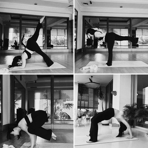 Bumil Fit: 10 Foto Nikita Willy yang Aktif Berolahraga Selama Trimester Ketiga Kehamilan - Dari Yoga Hingga Tinju dengan Perut Hamilnya