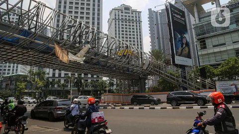 FOTO: Penampakan JPO Berkonsep Modern yang Sedang Dikebut Pemprov DKI Jakarta