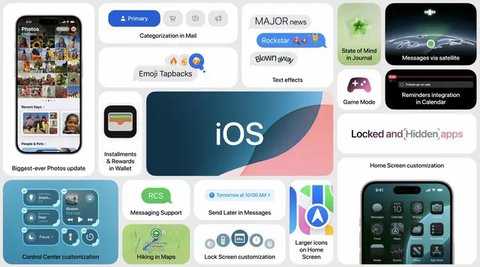 Apple merilis update iOS 18 yang menghadirkan berbagai fitur dan kustomisasi baru untuk pengguna iPhone (Liputan6.com/ Agustin Setyo Wardani)
