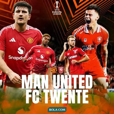 Liga Europa - Manchester United Vs FC Twente - Marcus Rashford Vs Mees Hilgers (Bola.com/Adreanus Titus)