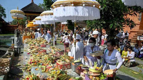 Hari Raya Galungan kembali diperingati pada tanggal 25 September 2024. (SONNY TUMBELAKA/AFP)