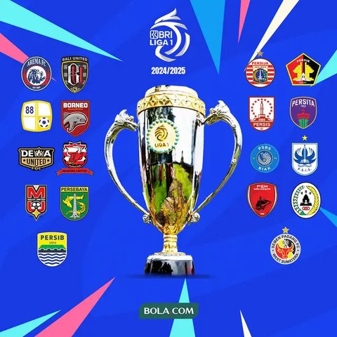 BRI Liga 1 - Ilustrasi Logo Klub BRI Liga 1 Musim 2024/2025 (Bola.com/Adreanus Titus)