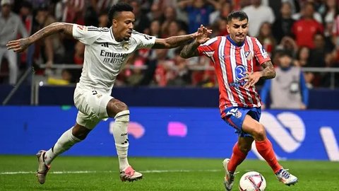 FOTO: Duel Keras Derby Madrid Berakhir Imbang, Atletico Diselamatkan oleh Gol Telat Angel Correa