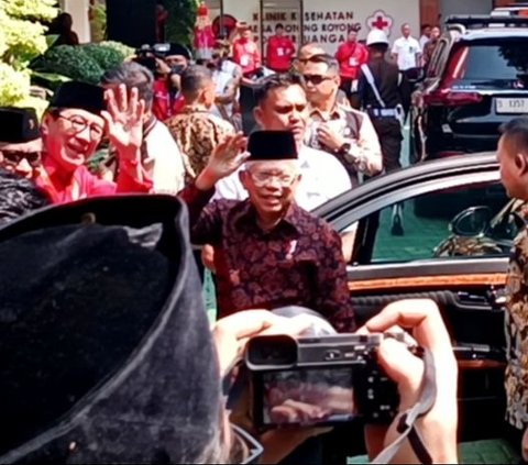 Wapres Ma'ruf Amin Hadiri HUT Ke-51 PDIP, Disambut Sekjen Hasto dan Yasonna Laoly