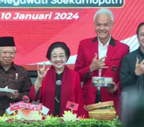 Wakil Presiden Ma'aruf Amin menghadiri acara HUT ke-51 Partai Demokrasi Indonesia (PDI) Perjuangan sekira pukul 09.44 WIB. 