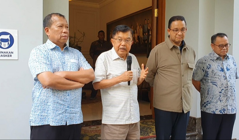 Jusuf Kalla baru saja mendampingi cawapres nomor urut satu Muhaimin Iskandar atau Cak Imin berkampanye di Surabaya, Jawa Timur. 