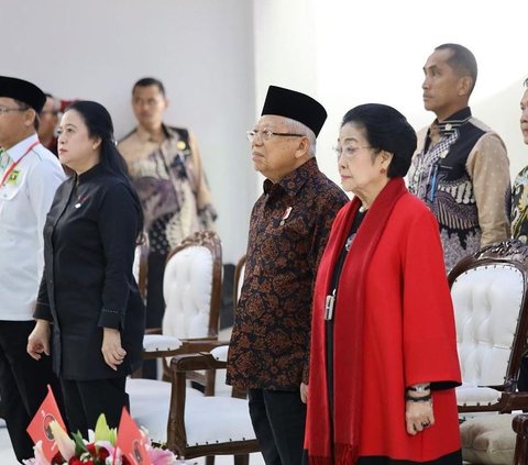 Salam Tiga Jari Ma'ruf Amin di HUT PDI Perjuangan Jadi Polemik, Istana Wapres Menjawab