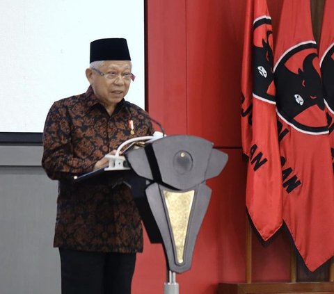 Salam Tiga Jari Ma'ruf Amin di HUT PDI Perjuangan Jadi Polemik, Istana Wapres Menjawab