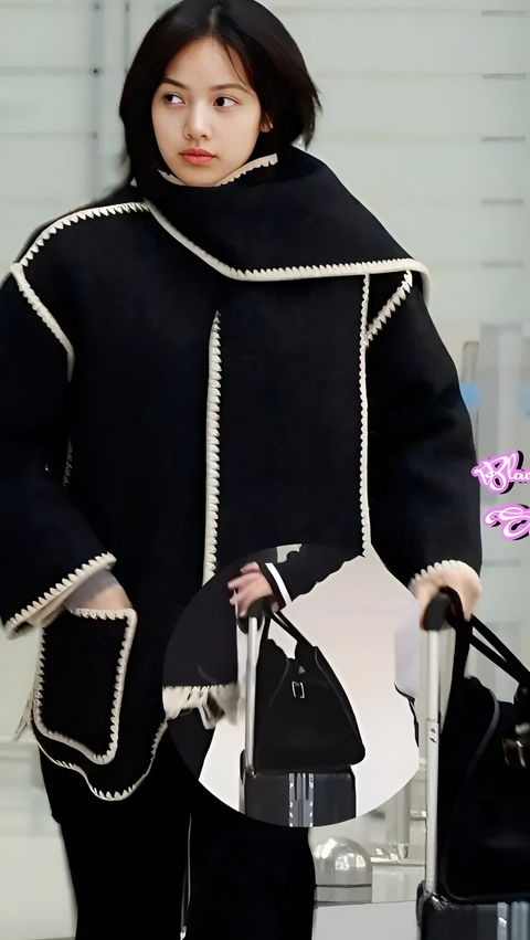 Dissecting the Price of Lisa Blackpink's All-Black Airport Style, Slaying with Unique Designed Jacket