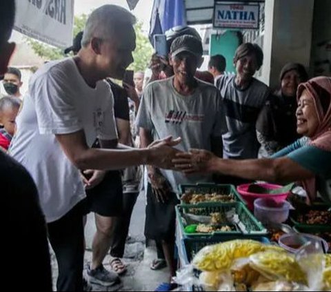 FOTO: Saat Keramahan dan Kehangatan Ganjar Pranowo Menyapa Warga Tegal Sambil Olahraga Pagi