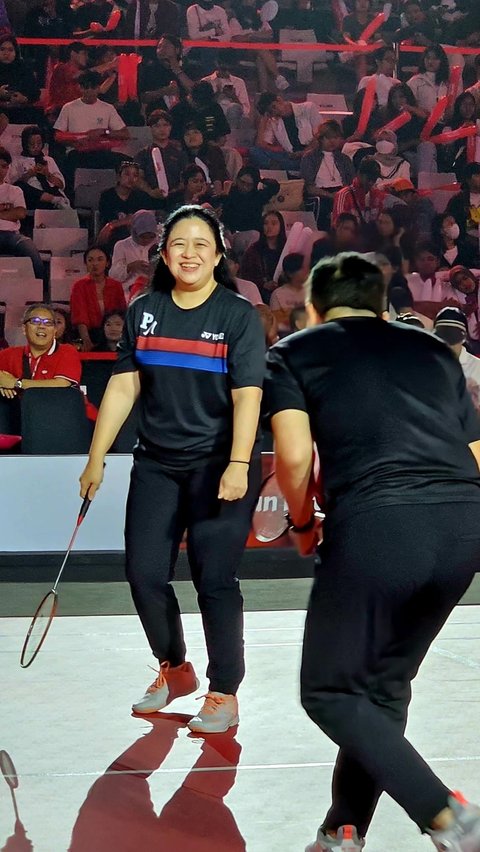 Selain Puan & Hasto, Deretan Influencer Hadiri Laga Persahabatan Badminton Merah Meriah di Istora