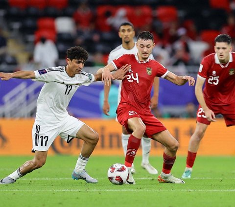 FOTO: Momen Timnas Indonesia Dibungkam Irak 1-3 di Piala Asia 2023