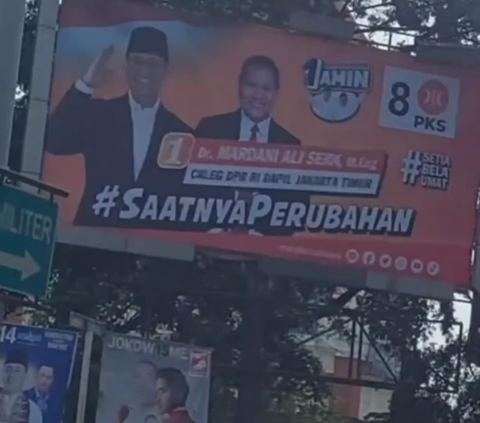 Baru 2 Hari Dipasang, Billboard Mardani Ali Sera PKS dan Anies di Daerah Cijantung Jaktim 'Hilang'