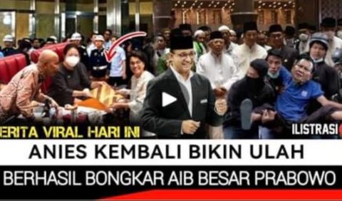 Beredar video yang mengklaim capres nomor urut 1 Anies Baswedan berhasil membongkar dana ilegal milik capres nomor urut 2 Prabowo Subianto sebesar Rp1 Miliar.