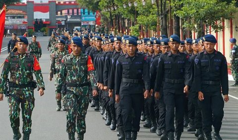 Rupanya, kedatangan ratusan personel brimob Polri ada maksud tertentu. <br>