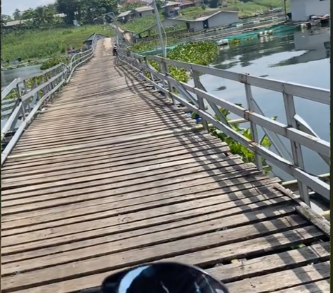 Viral Momen Suami Istri Lewati Jembatan Kayu, Warganet Ikut Deg-degan