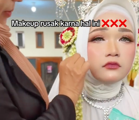 Curhat Sedih Pengantin Makeupnya Rusak karena Ulah Tamu