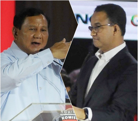 Tak Salaman Usai Debat KPU, Prabowo dan Anies Akhirnya Berjabat Tangan di Acara KPK