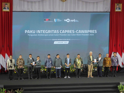 FOTO: Adu Gagasan Tiga Capres-Cawapres 2024 di KPK, Anies-Prabowo-Ganjar Sampaikan Komitmen Penting untuk Memberantas Korupsi di Indonesia