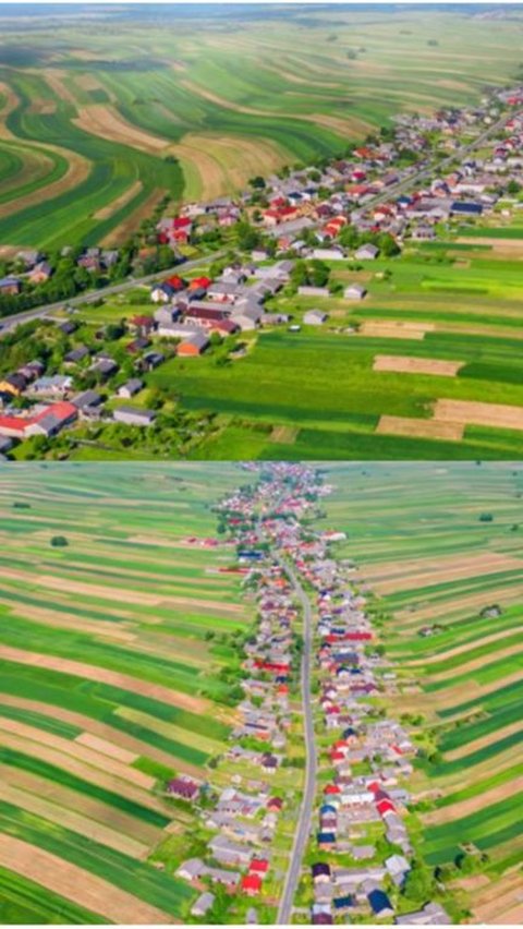 Desa Cantik di Polandia Ini Unik Banget, Rumah Warganya Berjejer di Pinggir Jalanan & Tepi Sawah Hijau