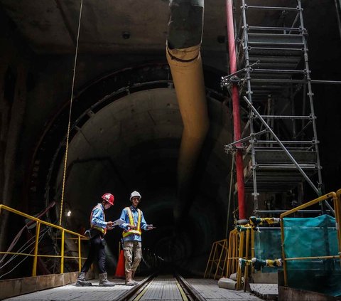 FOTO: Inilah Penampakan Terowongan Bawah Tanah MRT di Dekat Monas