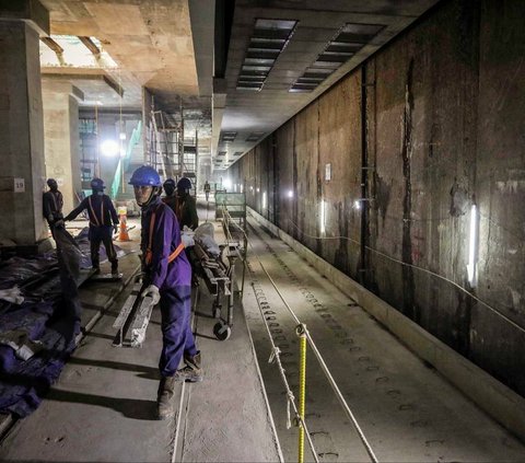 FOTO: Inilah Penampakan Terowongan Bawah Tanah MRT di Dekat Monas