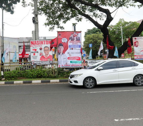 FOTO: Penampakan Alat Peraga Kampanye yang Masih Mengumuhkan Wajah Jakarta