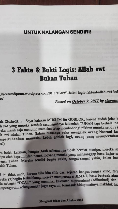 Kesaksian Pegawai Rumah Makan yang Temukan Selebaran Bernarasi Sesat di Tebet